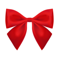 Red bow ribbon, beautiful ribbon, 3D, realistic png