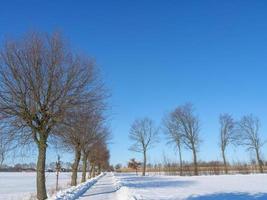 winter time in a german village photo