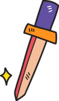 illustration de couteau jouet dessiné à la main sur fond transparent png