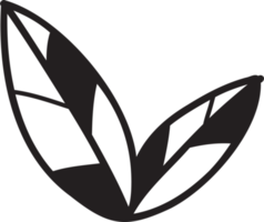 illustration de feuilles mignonnes sur fond transparent png