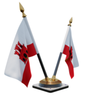 Gibraltar 3d illustration Double V Desk Flag Stand png