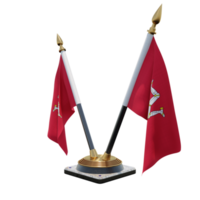 soporte de bandera de escritorio doble v de ilustración 3d de isla de mann png