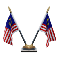 Malaysia 3d illustration Double V Desk Flag Stand png