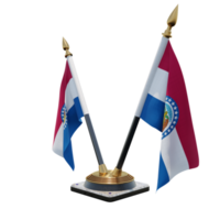 Missouri 3d illustration Double V Desk Flag Stand png