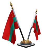 transnistria 3d illustratie dubbele v bureau vlag staan png