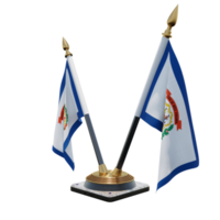 soporte de bandera de escritorio doble v de ilustración 3d de virginia occidental png