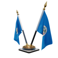 organização dos estados americanos ilustração 3d dupla v mesa suporte de bandeira png