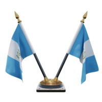 Guatemala 3d illustratie dubbele v bureau vlag staan png