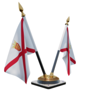 Jersey 3d illustratie dubbele v bureau vlag staan png