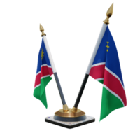 Namibia 3d illustration Double V Desk Flag Stand png