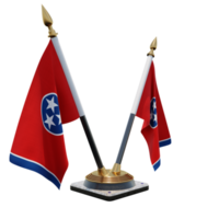 Tennessee 3d illustratie dubbele v bureau vlag staan png