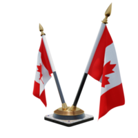 Canada 3d illustratie dubbele v bureau vlag staan png