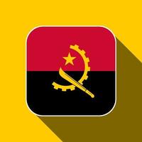 Angola flag, official colors. Vector illustration.