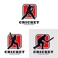 Set of Cricket Sport Logo Template Design vector