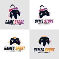 Set Of Game Store Logo Template Design Vector