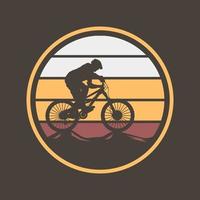 plantilla de diseño de logotipo de deporte de bicicleta vector