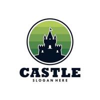 plantilla de diseño de icono de logotipo de castillo.ilustración vectorial vector