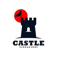 plantilla de diseño de logotipo de castillo.ilustración vectorial vector