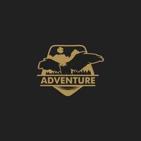 vector premium de fondo de logotipo de aventura vintage