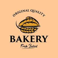 A collection of bakery logo design template vector