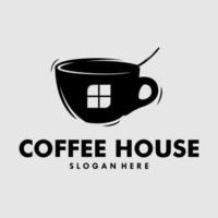 coffee house logo design template vector