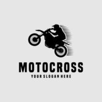 Extreme motocross sport logo design template vector