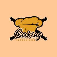 A collection of cooking logo design template vector