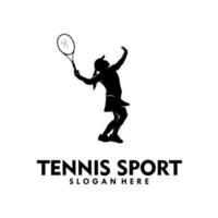 Diseño de ilustración de vector de plantilla de logotipo de tenis