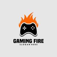 diseño de icono de logotipo de fuego de juego vector