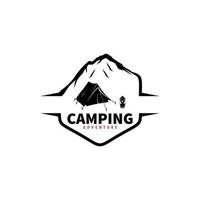 Camp in the Mount logo design vector template