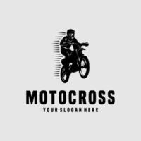 Extreme motocross sport logo design template vector
