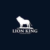 Lion king illustration logo design templates Premium Vector