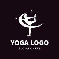 vector premium de diseño de plantilla de logotipo de yoga