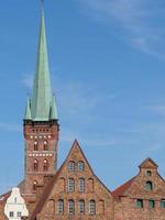 Luebeck,germany,2020-The city of Luebeck at the baltic sea in germany photo