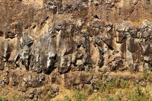 Rocks and cliffs in the mountains in northern Israel. photo