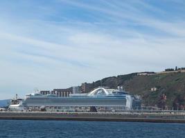 Barcelona city at the mediterranean sea photo