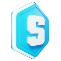 The Sandbox SAND Badge Crypto 3D Rendering png