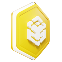 badge bnb crypto rendu 3d png