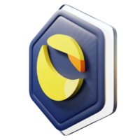 Terra LUNA Badge Crypto 3D Rendering png