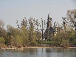 the river rhine near cologne in germany photo
