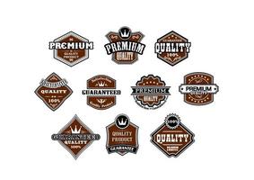 Collection of different Premium and Quality labels vector