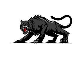 Danger black panther vector