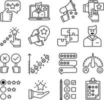 Feedback icons set vector