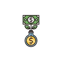 Money making icons set vector