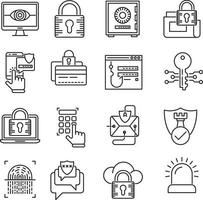 Security icons set vector