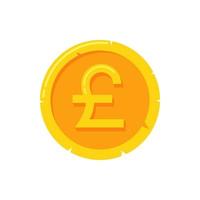 illustration of a Pounds coins. business or financial illustration vector graphic asset