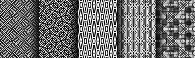 traditional pattern ethnic background set bundle vector
