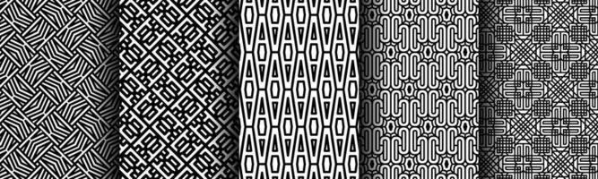 traditional pattern ethnic background set bundle vector