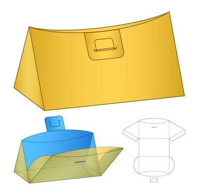 Box packaging die cut template design. 3d mock-up