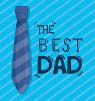 best dad lettering card vector